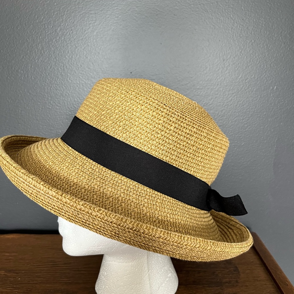 Scala Collection Tan Straw Beach Summer Hat - Picture 3 of 9
